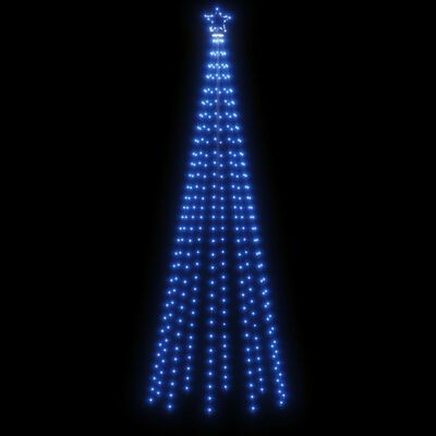 vidaXL Christmas Cone Tree Blue 310 LEDs 3x10 ft