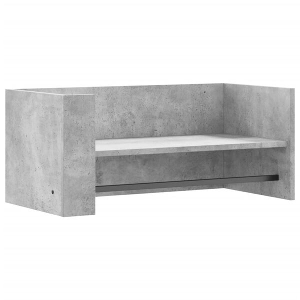 vidaXL Wall Shelf Concrete grey Engineered wood Medium Wall Shelf