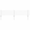 vidaXL Fence with Post Silver 1.31 x 32.81 ft Steel