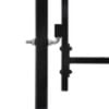 vidaXL Fence Gate Double Door with Spike Top Steel 117.9x88.4" Black
