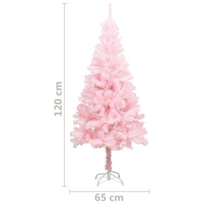 vidaXL Artificial Christmas Tree with Stand Pink 4 ft PVC