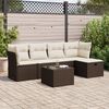 vidaXL Garden Sofa Set Brown, Cream