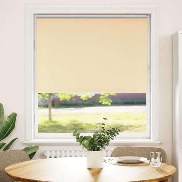 vidaXL Roller Blind Beige Polyester 45.3 x 51.2 in Adjustable Armrests