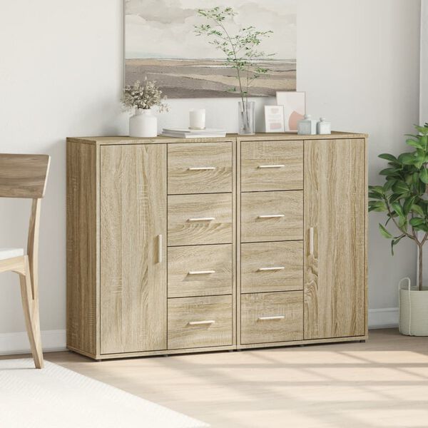 vidaXL Sideboard Sonoma oak Engineered wood Medium Storage