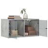 vidaXL Wall Cabinet Set of 2 Concrete grey Engineered wood, glass Medium