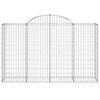 vidaXL Gabion Basket Set of 20 Silver Galvanized Iron