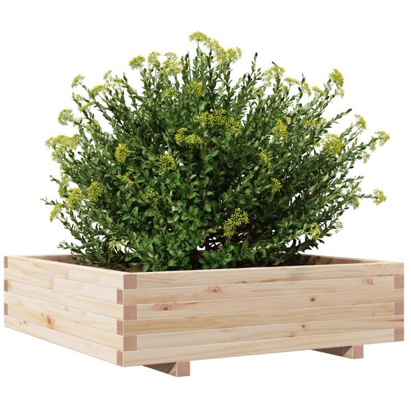 vidaXL Garden Planter Natural Wood Solid Pine Wood Medium Durable
