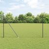 vidaXL Fence with Posts Gray 1.6 x 50 m PVC-coated steel