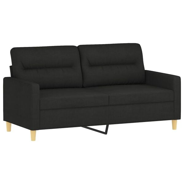 vidaXL 2-seater Sofa Black Polyester, Metal, Textilene 2-seater