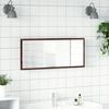 vidaXL Bathroom Mirror Brown oak Engineered wood, glass