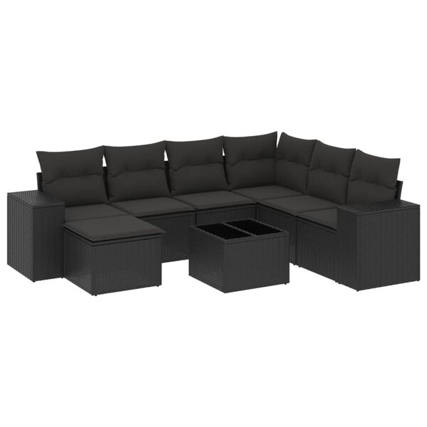 vidaXL Garden Sofa Set Black