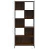 vidaXL Bookcase Brown oak Engineered wood, Powder-coated steel