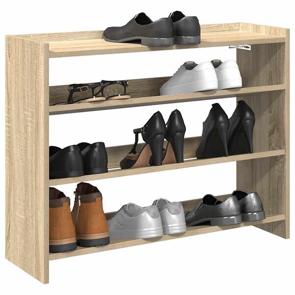 vidaXL Shoe Rack Sonoma oak Engineered wood Medium Shoe Rack