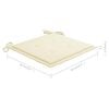vidaXL Garden Chair Set of 4 Natural wood with cream cushions