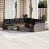 vidaXL Garden Sofa Set Grey, Dark Grey