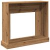 vidaXL Fireplace Surround Artisan Oak 39.4x11.8x34.4" Engineered Wood
