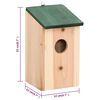vidaXL Bird House Set of 10 Wood Solid Firwood Small Hanging mounting