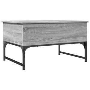 vidaXL Coffee Table Gray Sonoma Engineered wood Medium Adjustable Feet