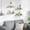 vidaXL Wall Shelf Set of 4 Sonoma Oak MDF 15.7 x 3.5 x 1.2 in Modern