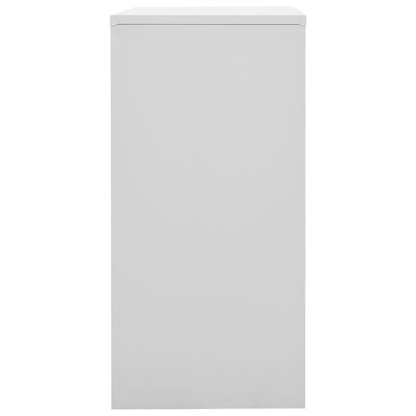 vidaXL Locker Cabinet Set of 2 Light Grey and Green Steel Medium