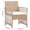 vidaXL Garden Lounge Set Beige, Cream White