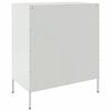 vidaXL Sideboard White Steel Medium Sideboard Rectangular Industrial