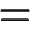 vidaXL Wall Mounted Shelf Set of 2 Black MDF Standard Wall mounting