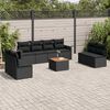 vidaXL Garden Sofa Set Black