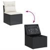 vidaXL Garden Sofa Set Black