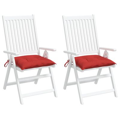 vidaXL Chair Cushions 2 pcs Red 19.7"x19.7"x2.8" Oxford Fabric