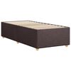 vidaXL Bed Frame Dark Brown Polyester, Plywood, Engineered wood