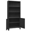 vidaXL Bookshelf Anthracite Steel 31.5 x 12.6 x 70.9 in