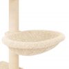 vidaXL Cat Tree Cream Engineered wood, plush, sisal 46.1 in tall
