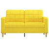 vidaXL 2-seater Sofa Light Yellow Fabric (100% polyester), metal, textilene