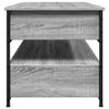 vidaXL Coffee Table Gray Sonoma 33.5"x19.7"x19.7" Engineered Wood and Metal
