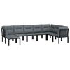 vidaXL Garden Lounge Set Black and Grey