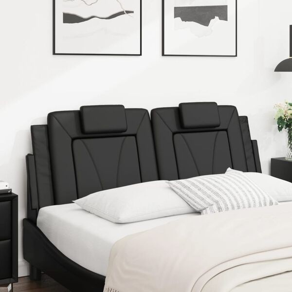 vidaXL Headboard Cushion Black