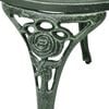 vidaXL Bistro Table And Chair Green Cast Aluminum Decorative Inlays
