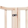 vidaXL Dog Gate with Door Foldable 6 Panels 118.1 " Poplar Wood