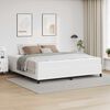 vidaXL Bed Frame with Mattress White 78.74 x 78.74 in Fabric