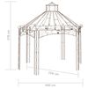vidaXL Garden Pavilion Antique brown Wrought Iron Large