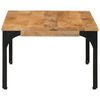 vidaXL Coffee Table Natural Wood and Black Solid mango wood Medium