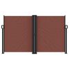 vidaXL Retractable Side Awning Brown Polyester with PU coating, Steel