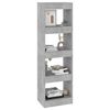 vidaXL Book Cabinet Concrete grey Engineered wood Medium Book Cabinet