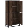 vidaXL Highboard Brown Oak Engineered Wood, Metal Standard Highboard