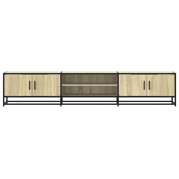 vidaXL TV Cabinet Sonoma Oak Engineered wood, Metal 82.7 inches long