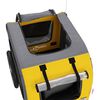 vidaXL Pet Bike Trailer Yellow and grey Oxford fabric, iron, PVC Compact