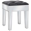 vidaXL Mirrored Dressing Table with Stool MDF and Glass
