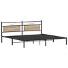 vidaXL Bed Frame Sonoma Oak Engineered wood, steel Full Bed Frame