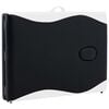 vidaXL 2-Zone Foldable Massage Table Aluminum Black and White